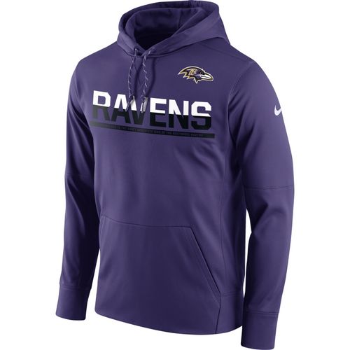 Men's Baltimore Ravens Nike Sideline Circuit Purple Pullover Hoodie - Click Image to Close